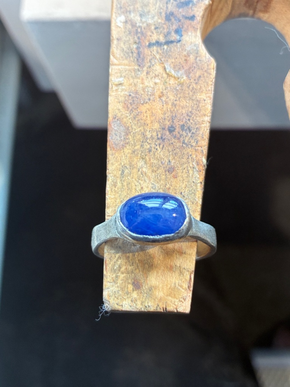 Natural Sapphire Ring in Sterling Silver 
Size 10